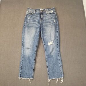 Denizen by levis Jeans Womens Size 8/29 High Rise Ankle Straight Slim Raw Hem